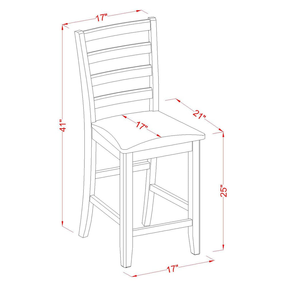 FAS-CQ6-H4 Fit for Heights Set of 2 Faux Leather Counter Stools with Wooden Build in Cappuccino