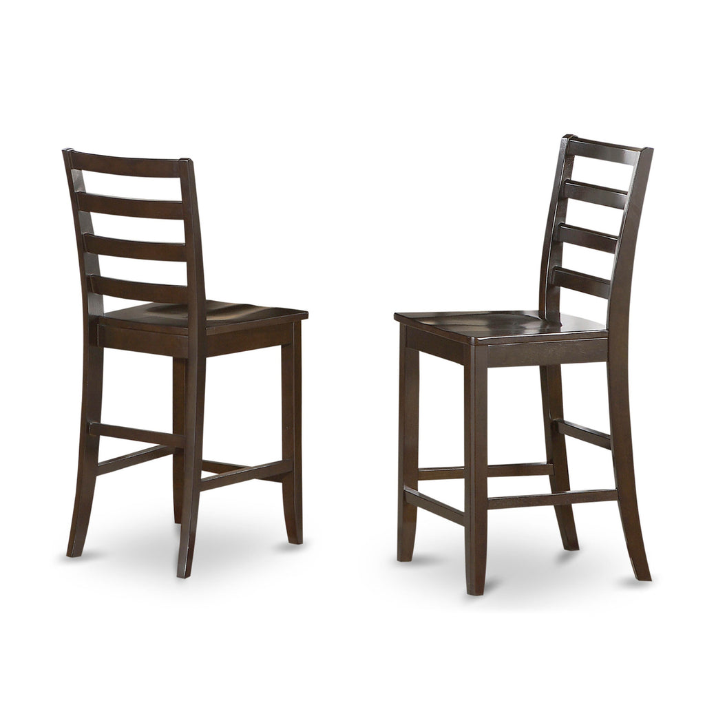 FAIR7-RWB-T Square Pedestal Dining Set with 6 Chairs, 54x54 Duo Tone Collection