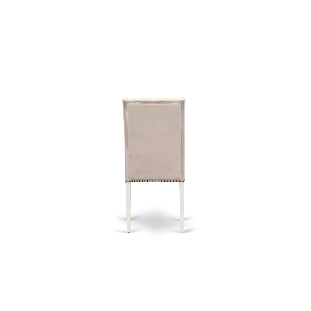 Elegant WEFL7-9I0-D5 7 Pc Set with Rectangular Dining Table, Butterfly Leaf & 6 Fabric Chairs, 42x60 Inch