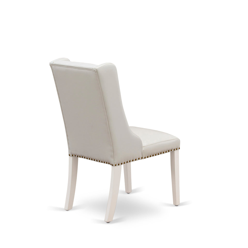 X726FXLRU-Q 7-Piece Dining Ensemble with Rectangular Table and 6 Sleek Faux Leather Chairs, Multi-Colored Elegance