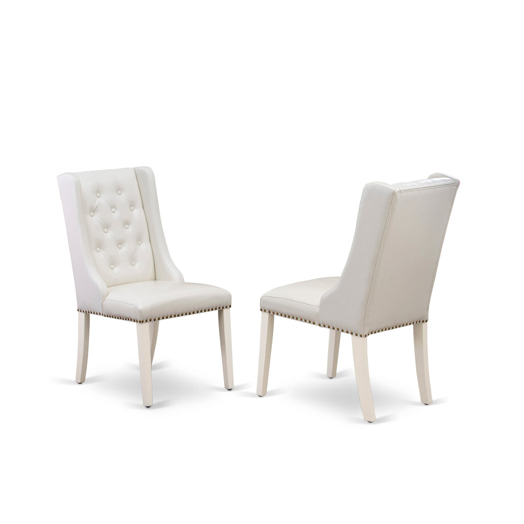 X726FXLRU-Q 7-Piece Dining Ensemble with Rectangular Table and 6 Sleek Faux Leather Chairs, Multi-Colored Elegance