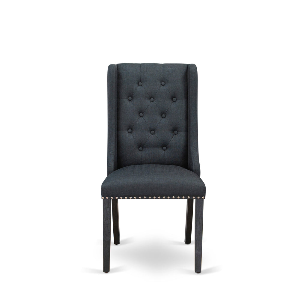 Discover the X677FPXY1-O 7-Piece Dining Ensemble with Stylish X-Leg Table and Upholstered Chairs