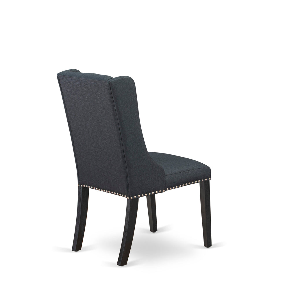 X696FC8D0-3 5 Piece Dining Set with Rectangle Table & 4 Black Chairs, Contemporary Style