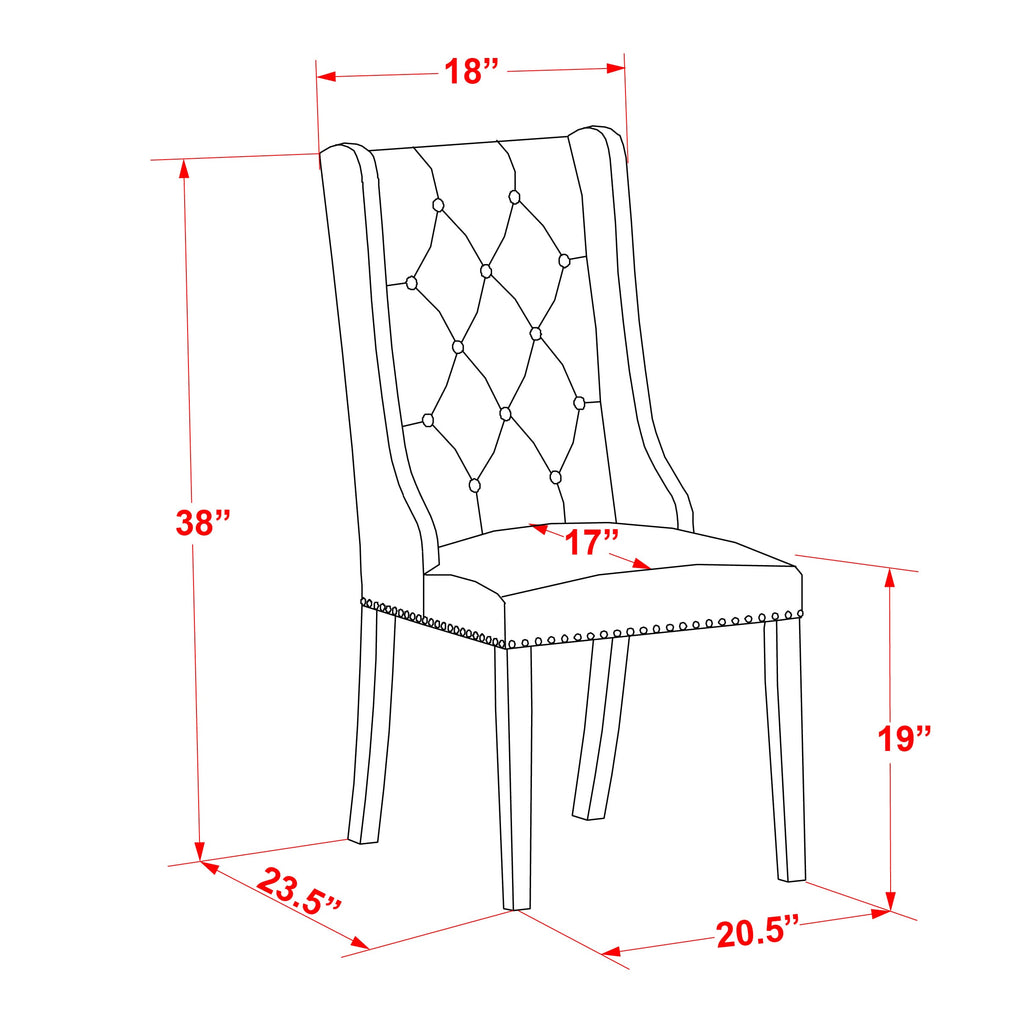 X797F2JPE-8 Dining Set 7-Piece Ensemble with 40x72 Rectangular Table & 6 Parson Chairs