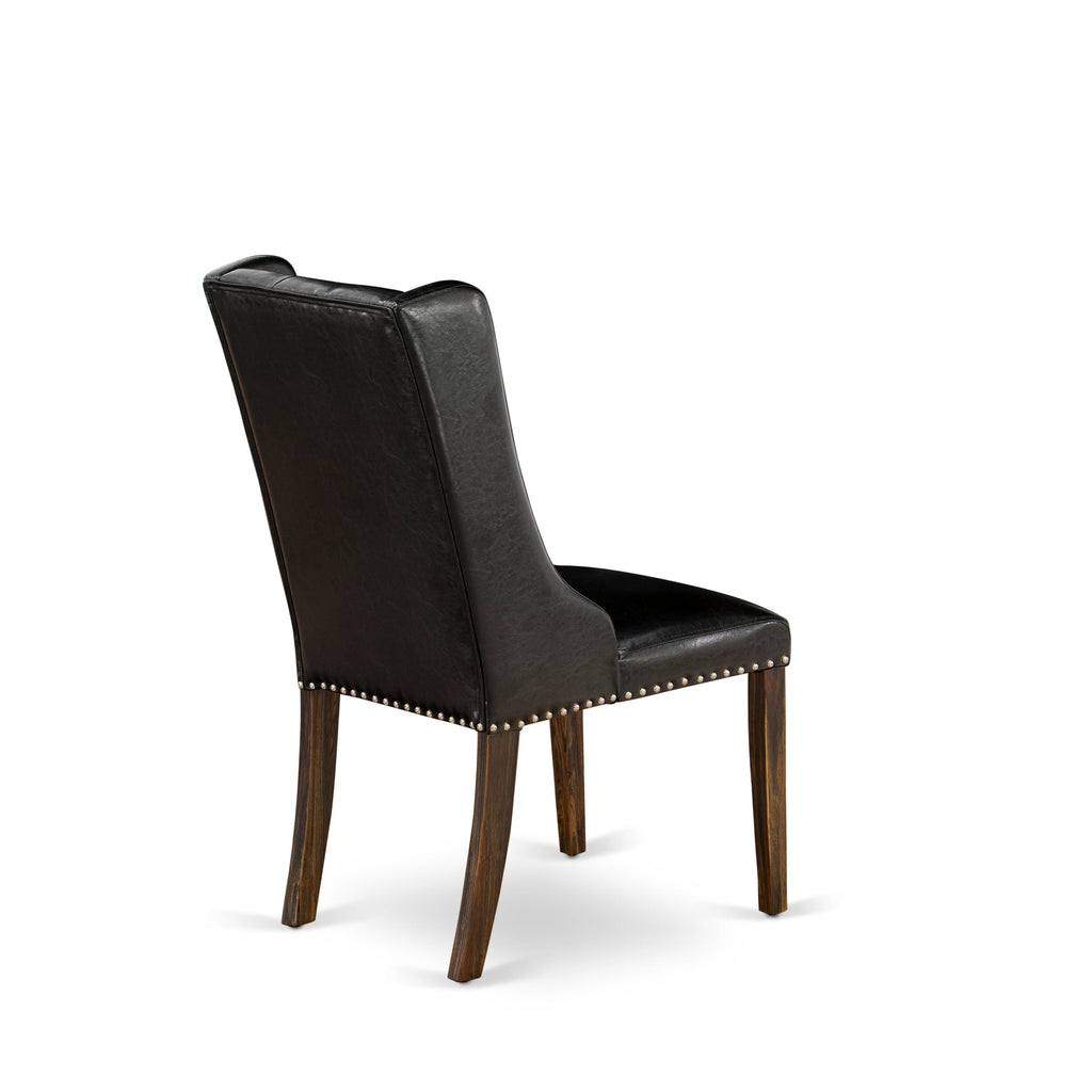 X726FYAFH-T Deluxe 5-Piece Dining Ensemble with Sleek Rectangle Table & Stylish Faux Leather Chairs, 36x60