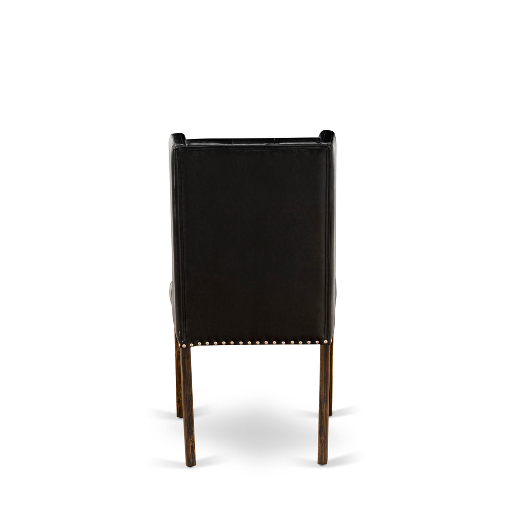 X726FYAFH-T Deluxe 5-Piece Dining Ensemble with Sleek Rectangle Table & Stylish Faux Leather Chairs, 36x60