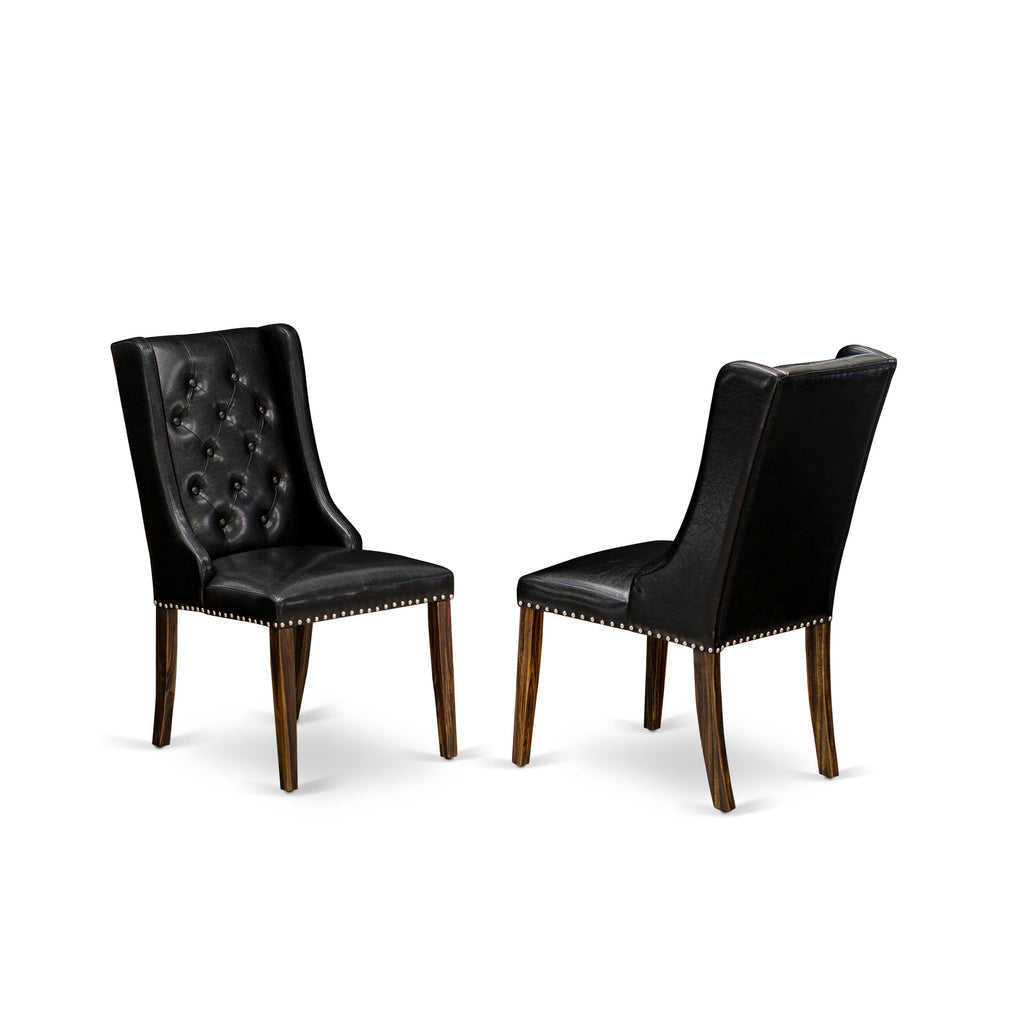 X726FYAFH-T Deluxe 5-Piece Dining Ensemble with Sleek Rectangle Table & Stylish Faux Leather Chairs, 36x60