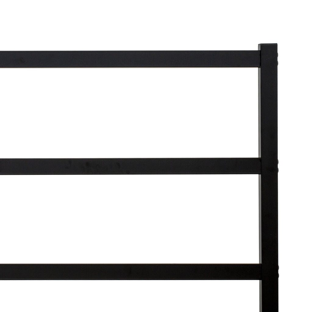 FTQBBUH Queen Platform Bed - Sleek Design with Five Sturdy Legs in Textured Black Finish