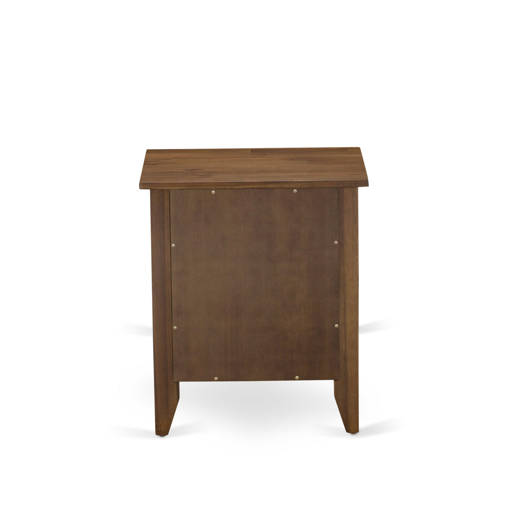 KD18F-Z4G2I Charming Bedroom Furnishing Duo - Padded Full Bed Frame with Elegant Brown Fabric and Tufted Headboard Paired with Stylish Nightstand with Drawer