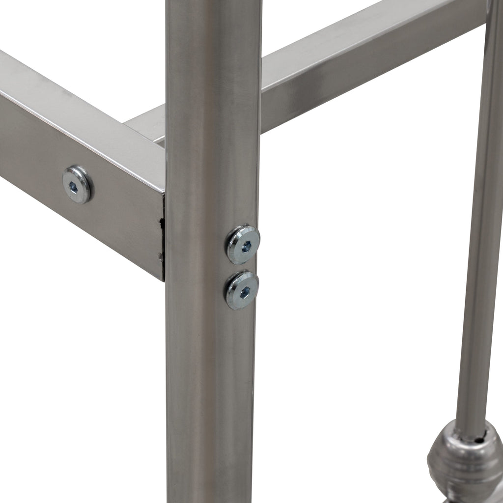 GDFBSCP 6-Legged Full-Sized Garland Bed Frame, Durable Metal Construction with Silver Finishing