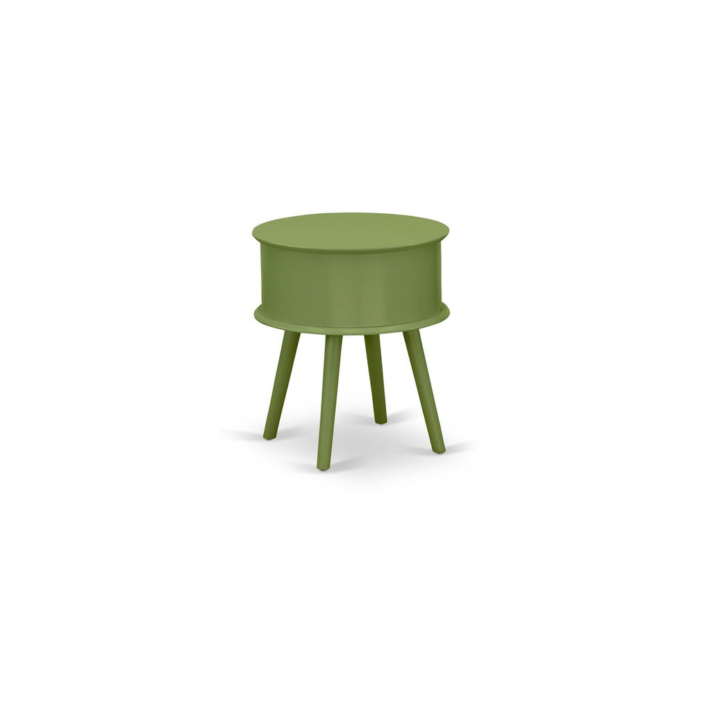 GONE1X Stylish Clover Green Night Stand with Convenient Drawer for Bedroom Decor