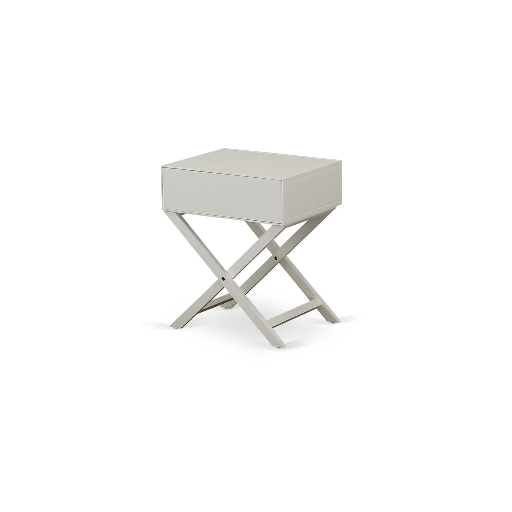 HANE19 Hamilton Urban Gray Nightstand End Table with Drawer for Bedroom Use