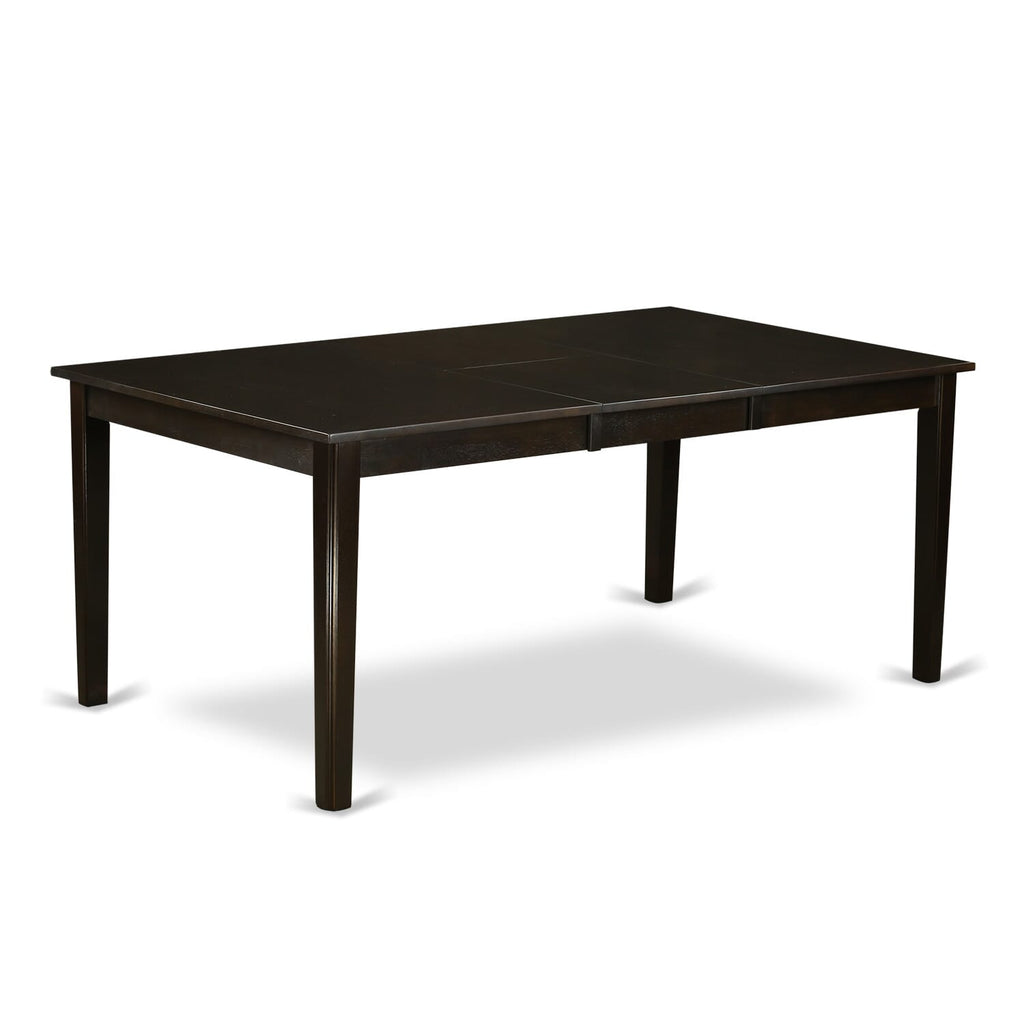 HEBA7-KAB-TE Elegant 7-Piece Dining Collection Featuring a Pedestal Rectangular Table and 6 Teal Upholstered Chairs