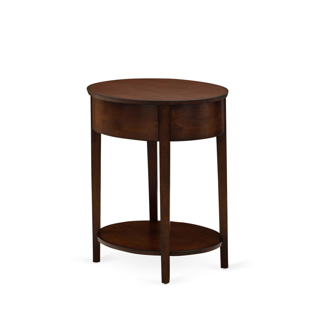 GB25K-2ZPVJ 2-Piece King Platform Set With Tufted Bedframe & Mahogany Nightstand in Dark Brown Faux Leather Ensemble
