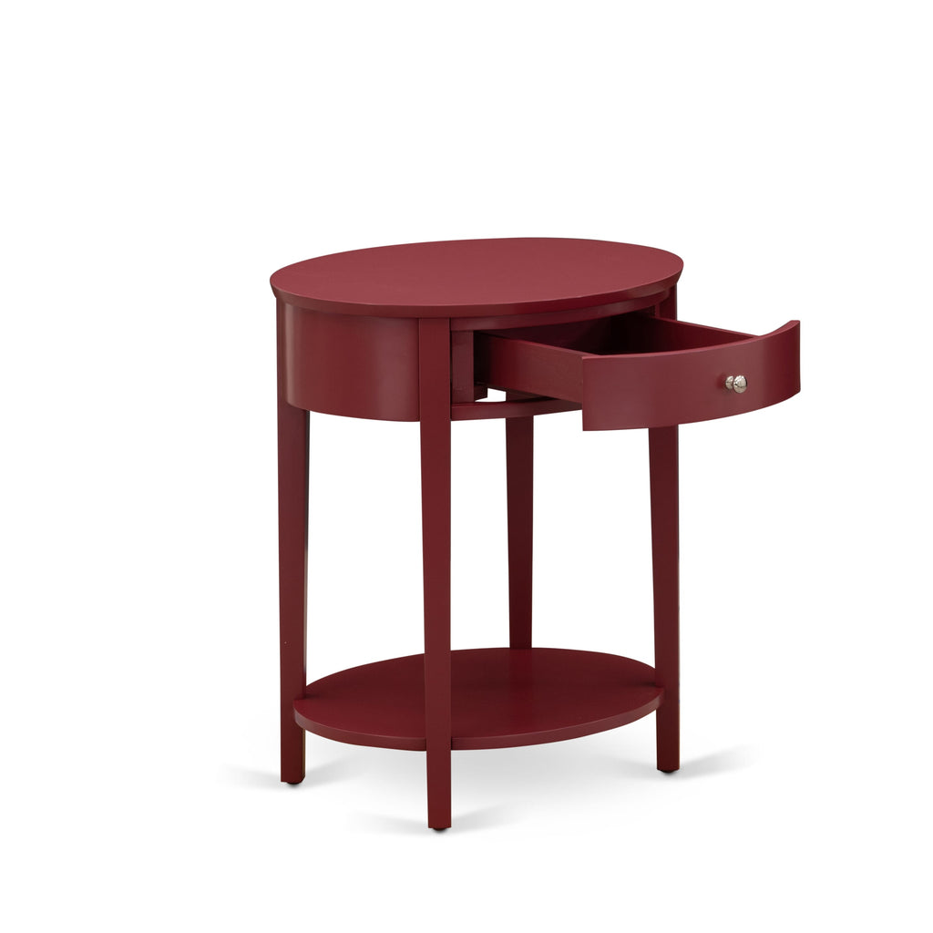 NL19K-YUQBR 3-Piece Luxe Comfort King Bedroom Ensemble Tufted White Velvet Platform Sleep Haven & Rich Burgundy Stand