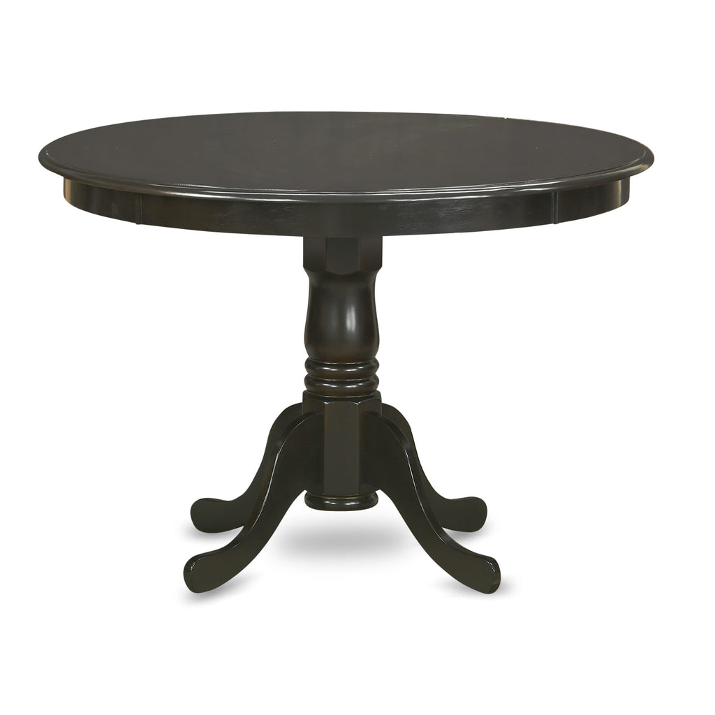 HLPF3-L6L-I 3 Pc Dining Set - Round Table & Upholstered Chairs, 42 Cappuccino