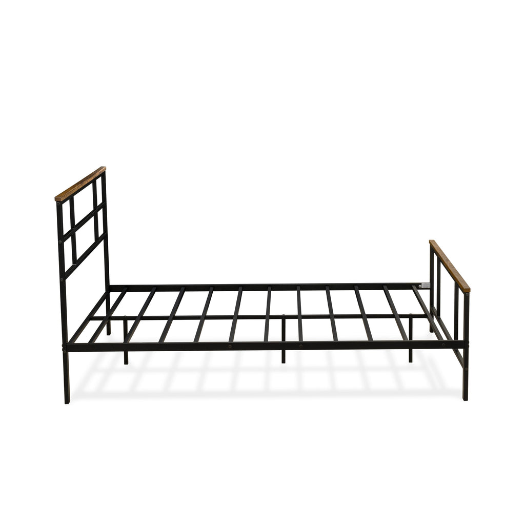 IGFBBJG Modern Lavish Full Size Bed with Sturdy Metal Legs - Elegant Black Finish with Coating