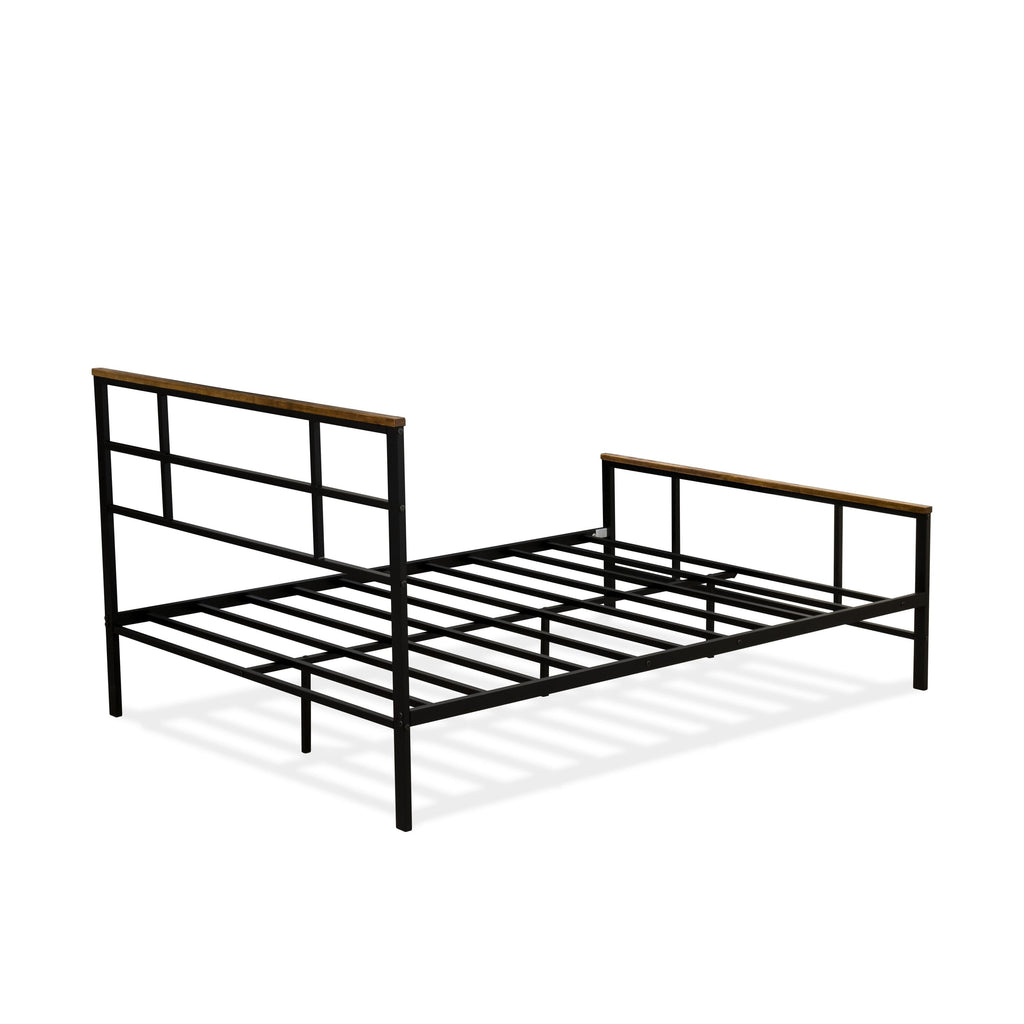IGFBBJG Modern Lavish Full Size Bed with Sturdy Metal Legs - Elegant Black Finish with Coating