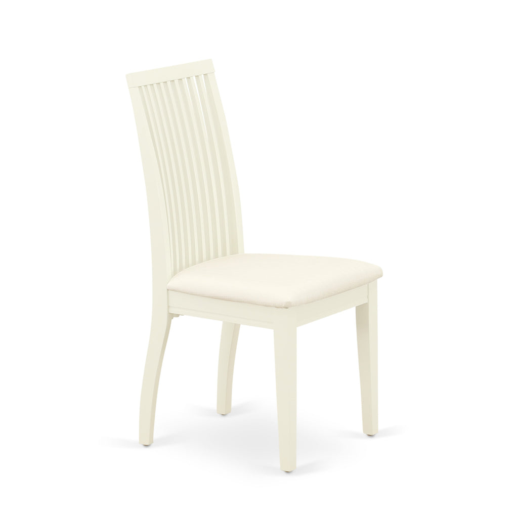 NDIP3-139-M Pristine 3-Piece Dining Ensemble with Drop Leaf Table & Linen Upholstered Chairs, 30x48