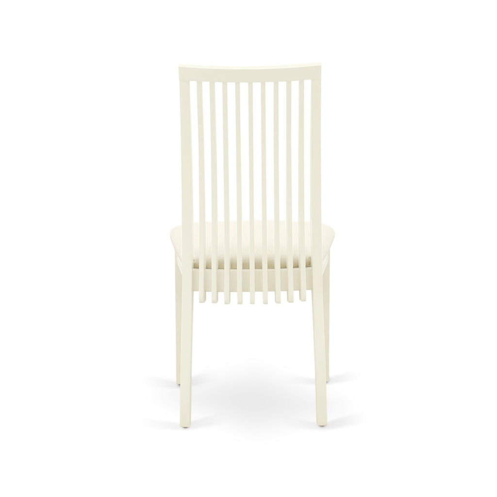 MZIP3-TA2-R 3pc Dropleaf 36x54 Dining Set with Rectangular Table & Linen Covered Chairs in White