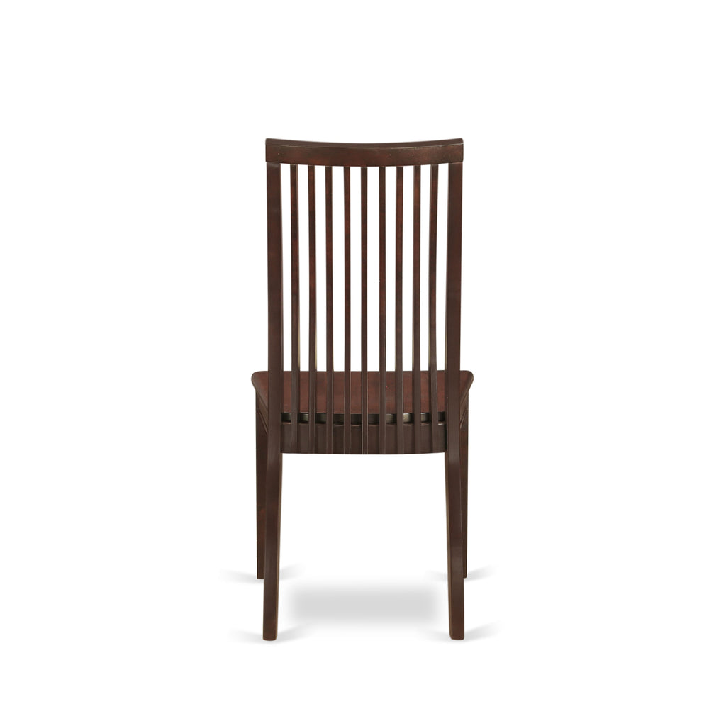 MZIP3-HE7-2 Elegant 3-Piece Dining Set with Rectangular Drop Leaf Table and Two Chairs, Mahogany, 36x54 Inches