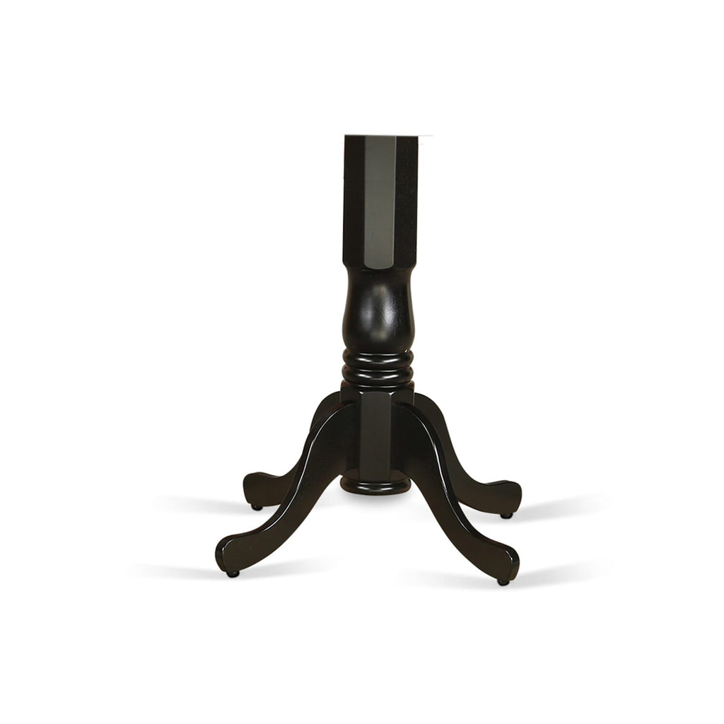 Jackson Counter Height Table Pedestal in Black and Cherry Finish