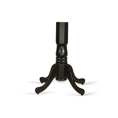 Jackson Counter Height Table Pedestal in Black and Cherry Finish