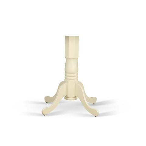 Jackson Counter Height Table Pedestal in Buttermilk and Cherry Finish