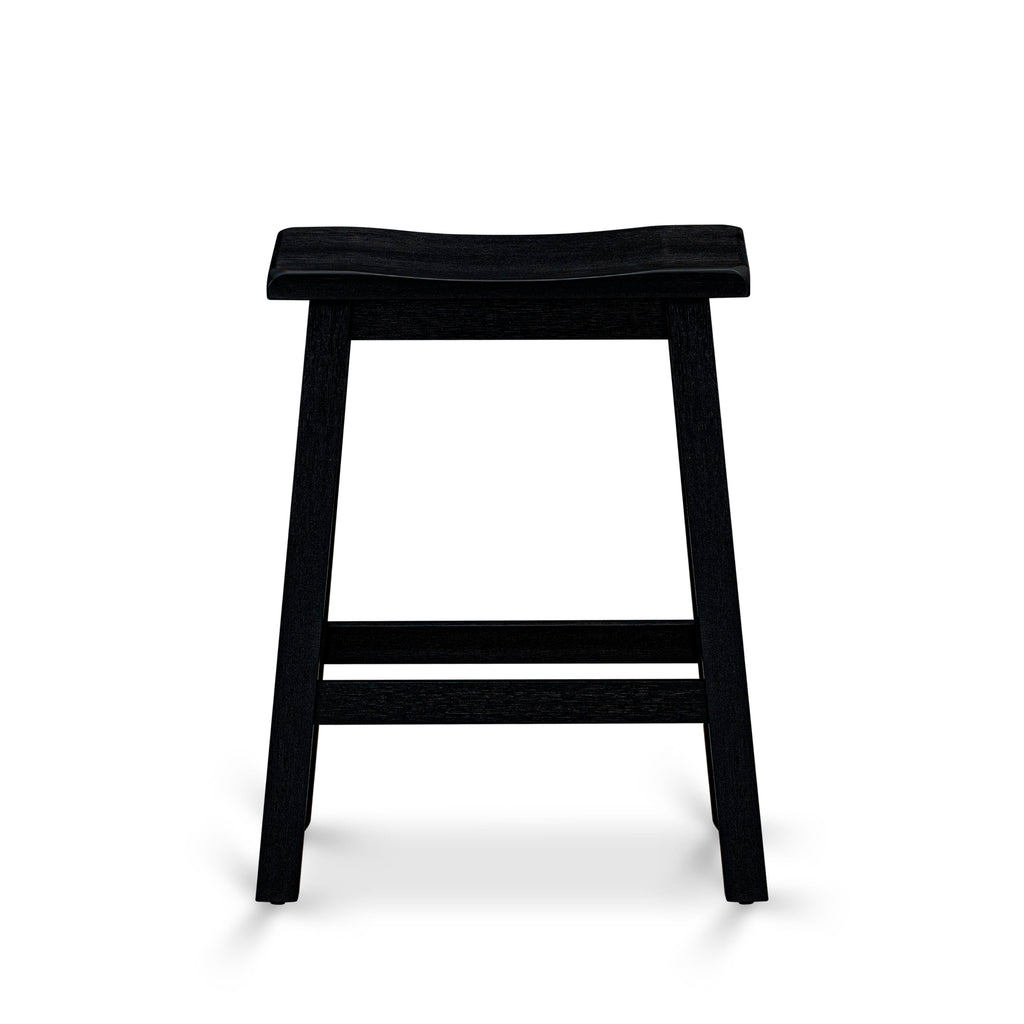 KATY4-TGF-N 4-Piece Dining Ensemble with Rectangular Table, Bench, and Two Stools in Chic Wirebrushed Finish, 24x47