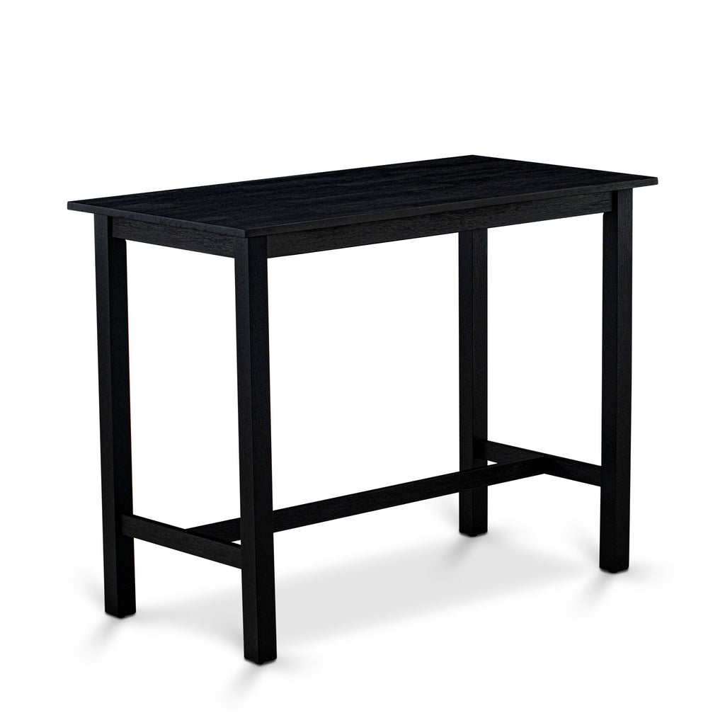 KATY4-TGF-N 4-Piece Dining Ensemble with Rectangular Table, Bench, and Two Stools in Chic Wirebrushed Finish, 24x47