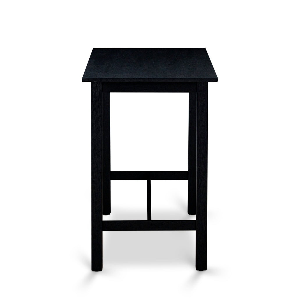KATY4-TGF-N 4-Piece Dining Ensemble with Rectangular Table, Bench, and Two Stools in Chic Wirebrushed Finish, 24x47