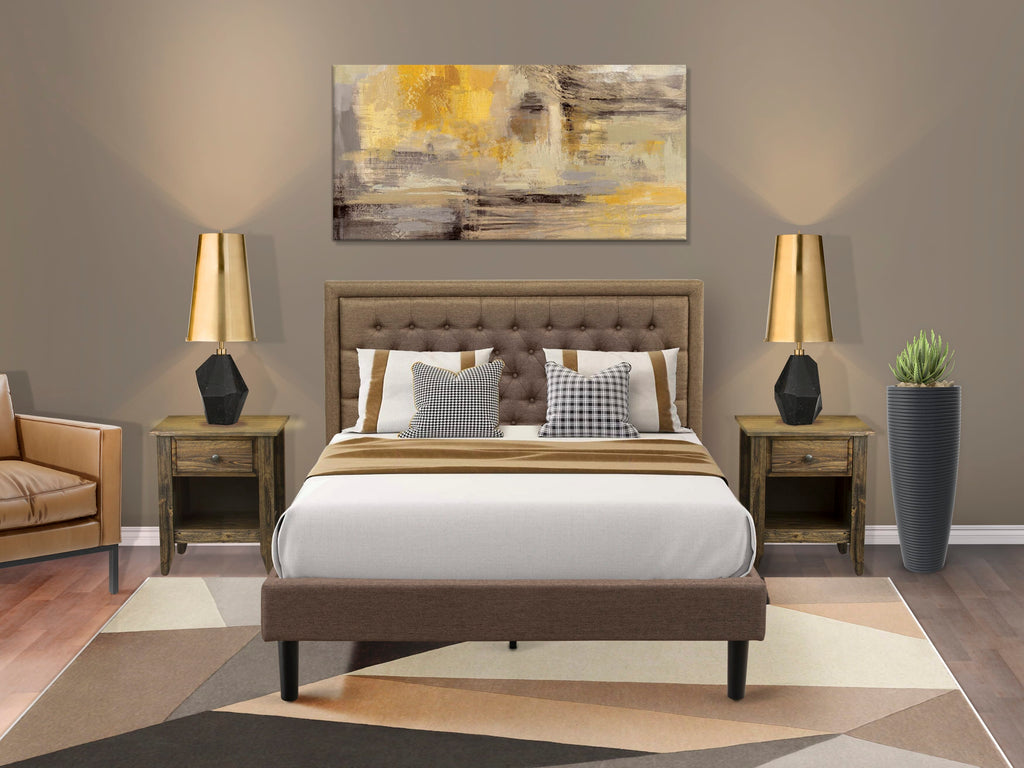 Transform Your Bedroom with KD18Q-HH3O5 Elegant 3-Piece Set Featuring Queen Bed & Nightstands