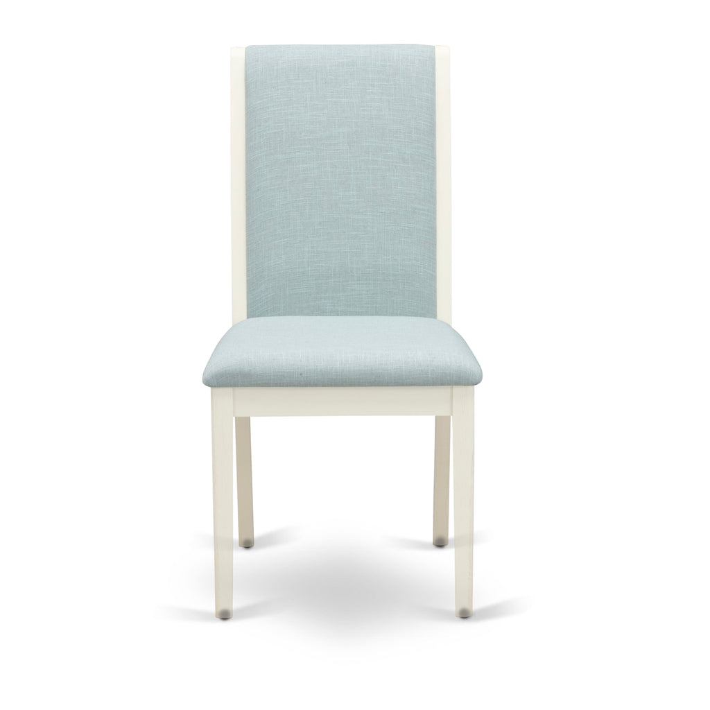Elegant Dining Collection X027L9A78-4 9 Piece Set with Rectangular Table and 8 Blue Parson Chairs