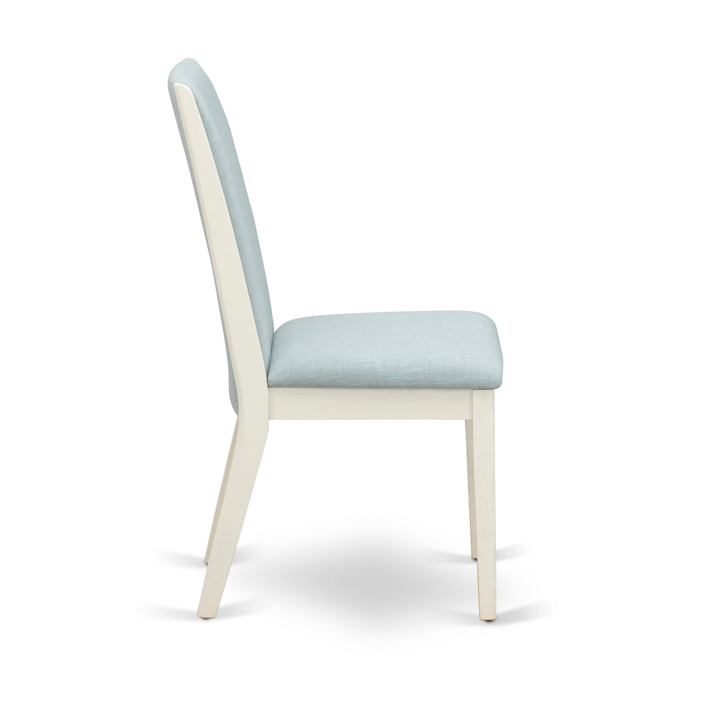 Elegant Dining Collection X027L9A78-4 9 Piece Set with Rectangular Table and 8 Blue Parson Chairs