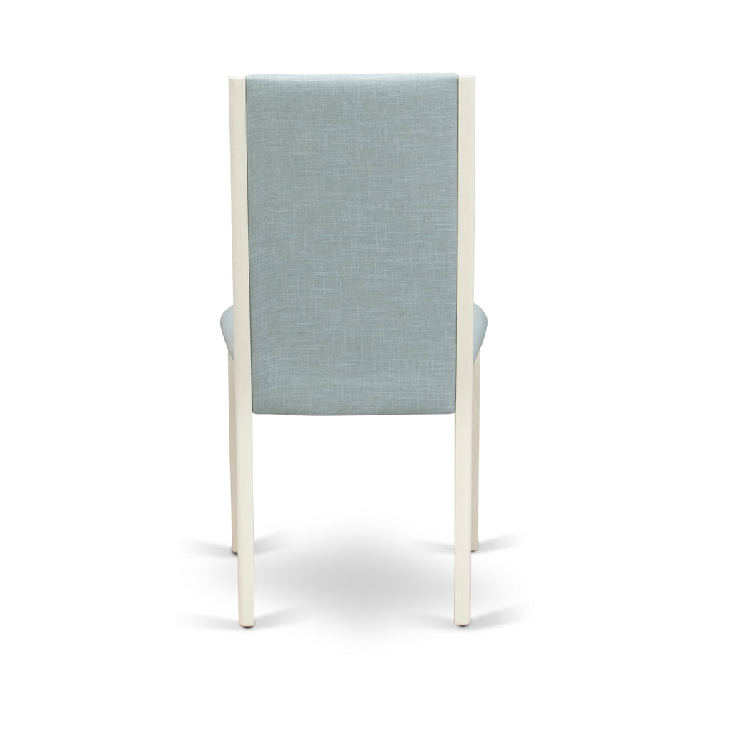 Elegant Dining Collection X027L9A78-4 9 Piece Set with Rectangular Table and 8 Blue Parson Chairs