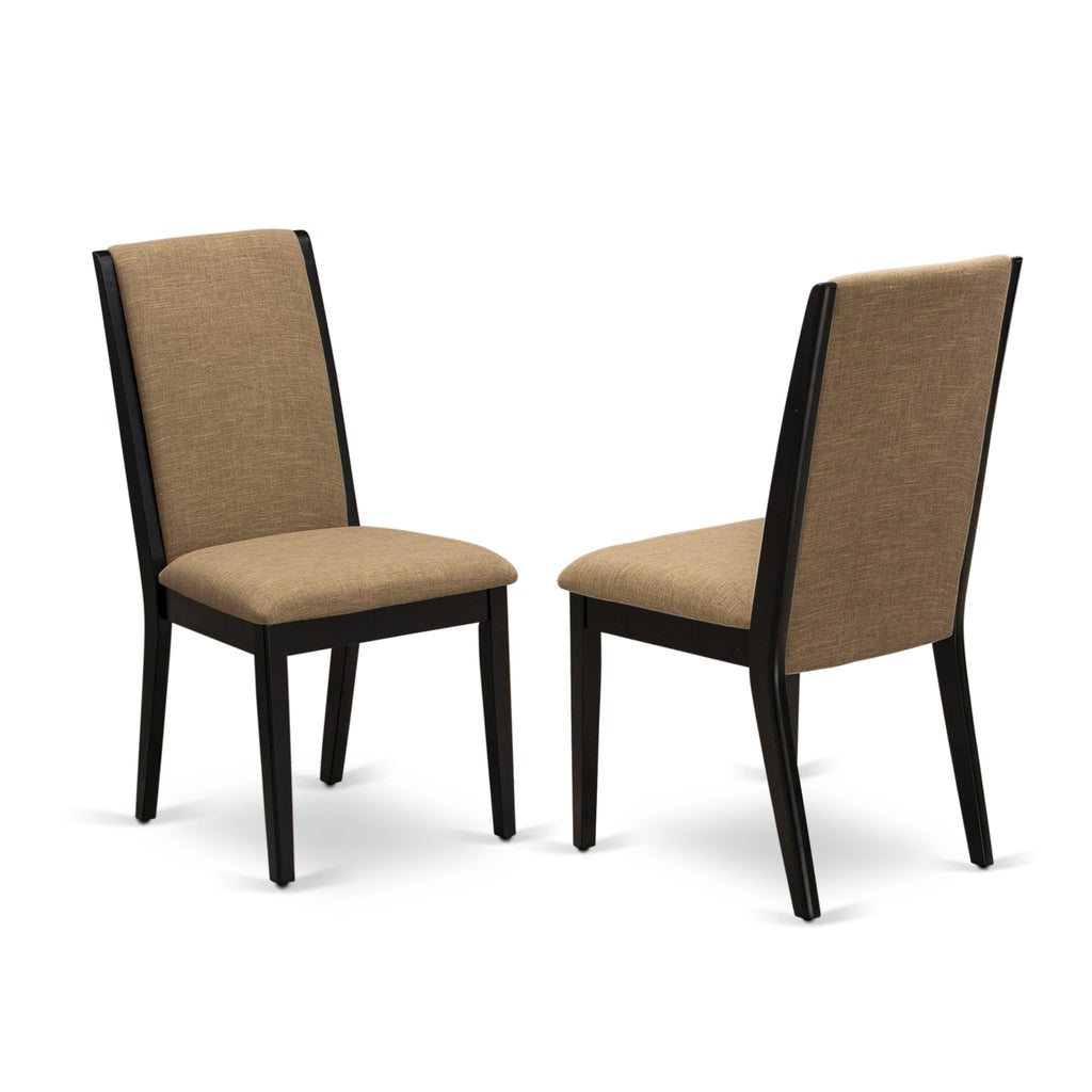 5-Piece Dining Set with X697LTKDS-1, Rectangle Table & Sable Linen Chairs, 72 Inch