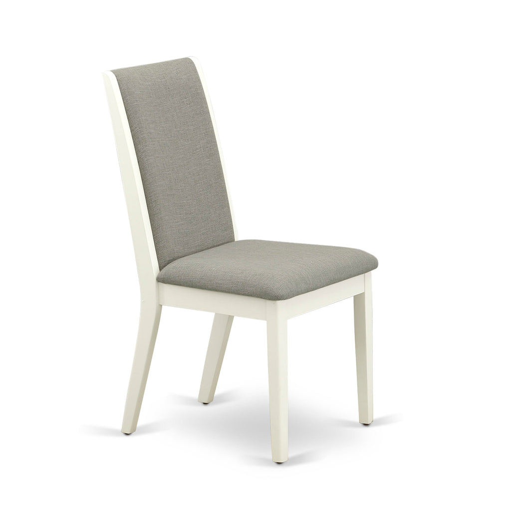 NDLA3-D6V-M2 3-Piece Compact Dining Set Rectangular Table with Foldable Leaf & 2 Parson Chairs, 30x48 White