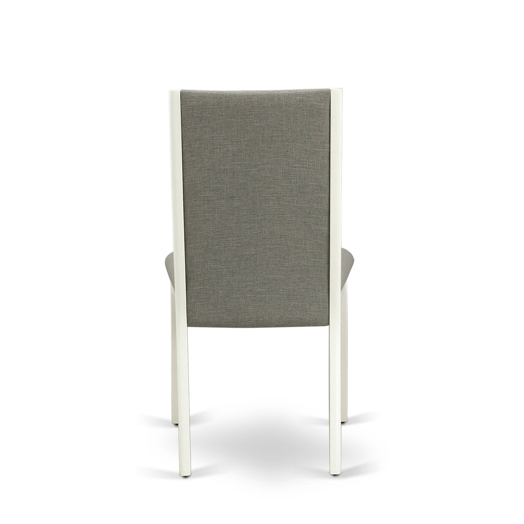 NDLA3-D6V-M2 3-Piece Compact Dining Set Rectangular Table with Foldable Leaf & 2 Parson Chairs, 30x48 White