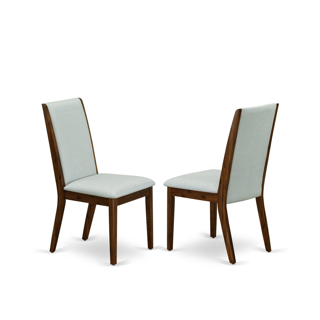 LALA9-47-9N Jacobean Dining Set with Extendable Table & 8 Chairs, 42x92in, Grey Linen Upholstery