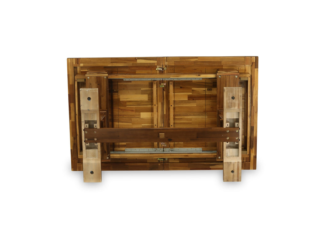 Explore LAAB5-0Y-25 Dining Ensemble 5-Piece Walnut Table Set, Rectangular Table with Leaf & 4 Grey Chairs