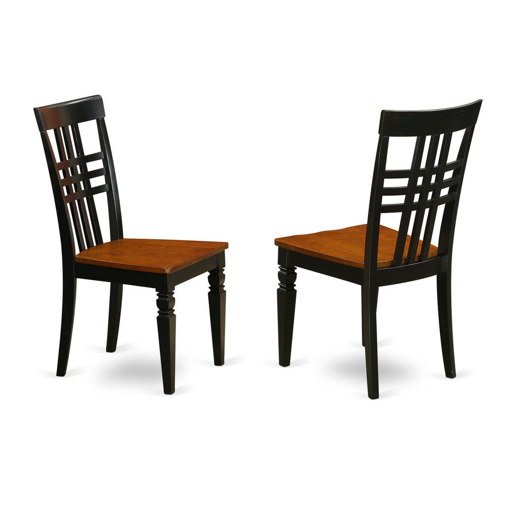 PVLG9-EOG-4 9-Piece Dining Collection with Oval Table and Eight Chairs 42x78 in, Black & Cherry Design