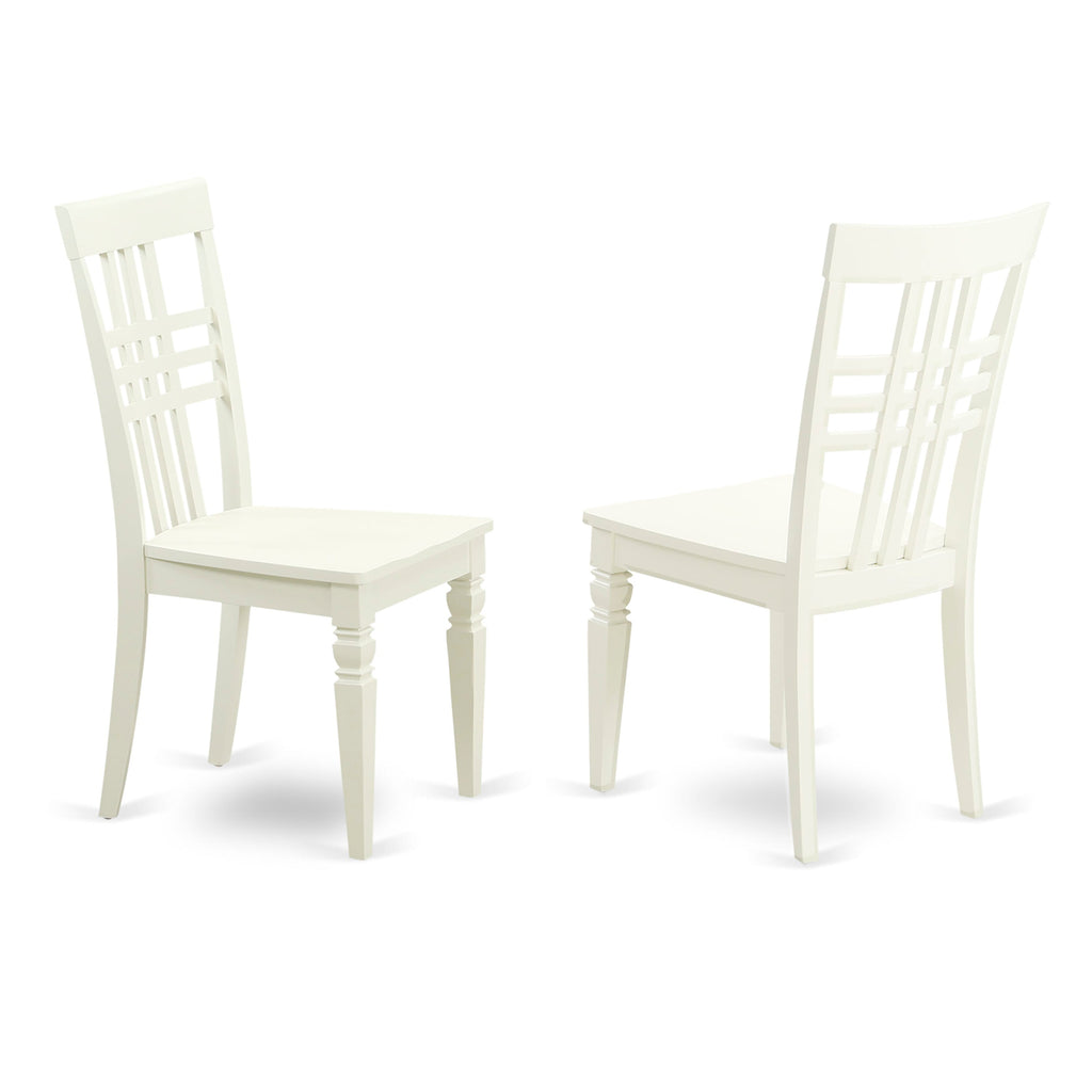 DOLG7-DML-M Elegant 7-Piece Dining Collection Expandable Table and Comfortable Chairs in Off-White