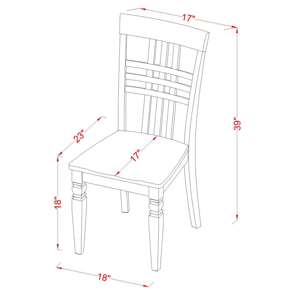 DOLG7-DML-M Elegant 7-Piece Dining Collection Expandable Table and Comfortable Chairs in Off-White