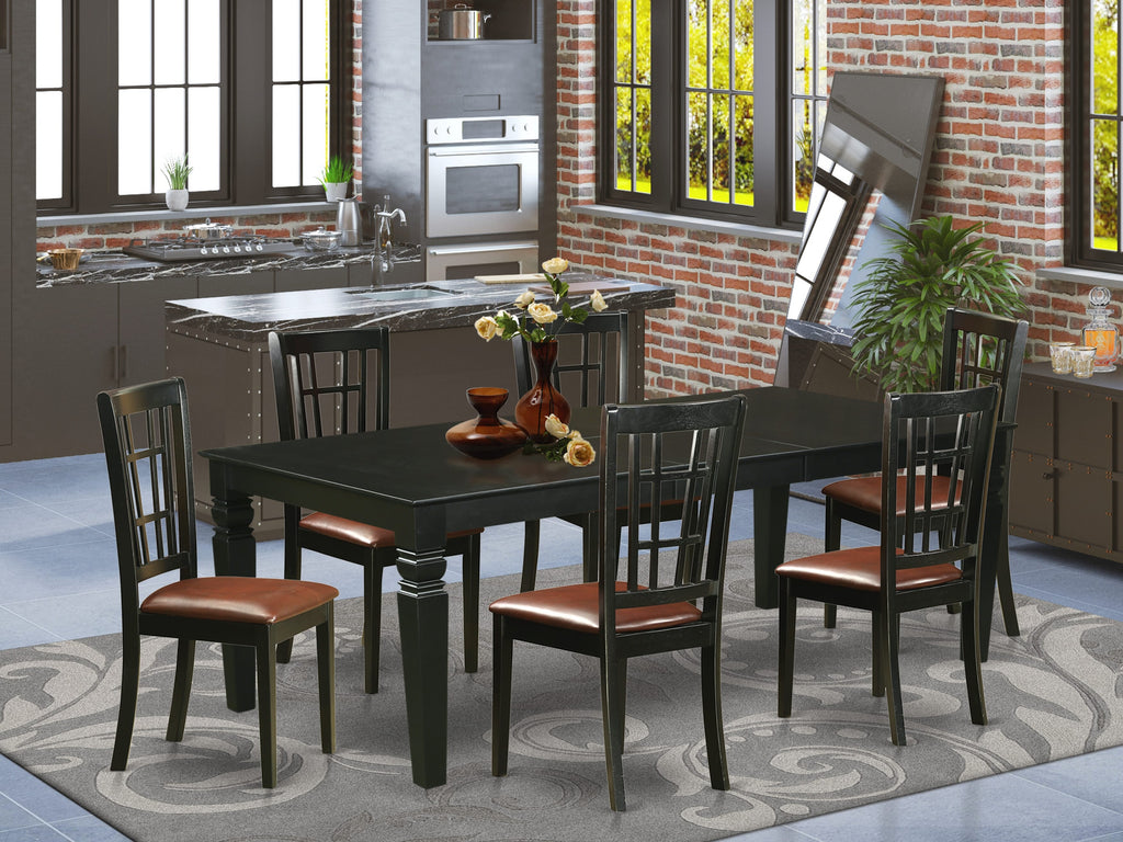 Revamp Your Dining Space with LGNI7-JPA-0D 7-Piece Set Featuring Extendable Table & 6 Chairs