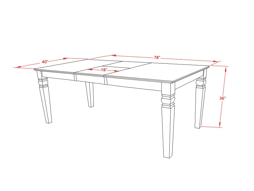 LGGR7-D7U-O 7 Piece Dining Ensemble with Expandable Table and 6 Sturdy Seat Chairs, 42x84 Linen Finish