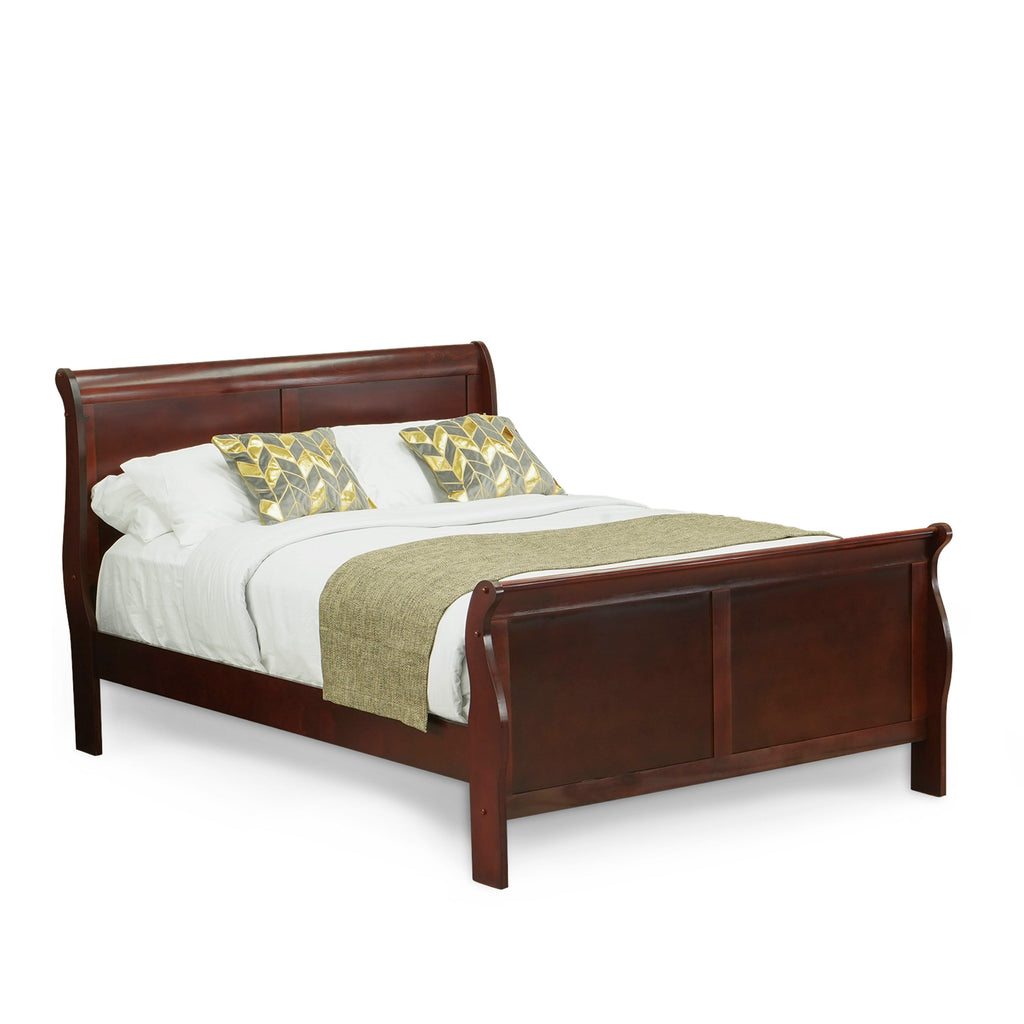 Cozy Queen Walnut Bedroom Set LP03-V5HGNT Includes Elegant Bed and Practical Nightstand Enhancements