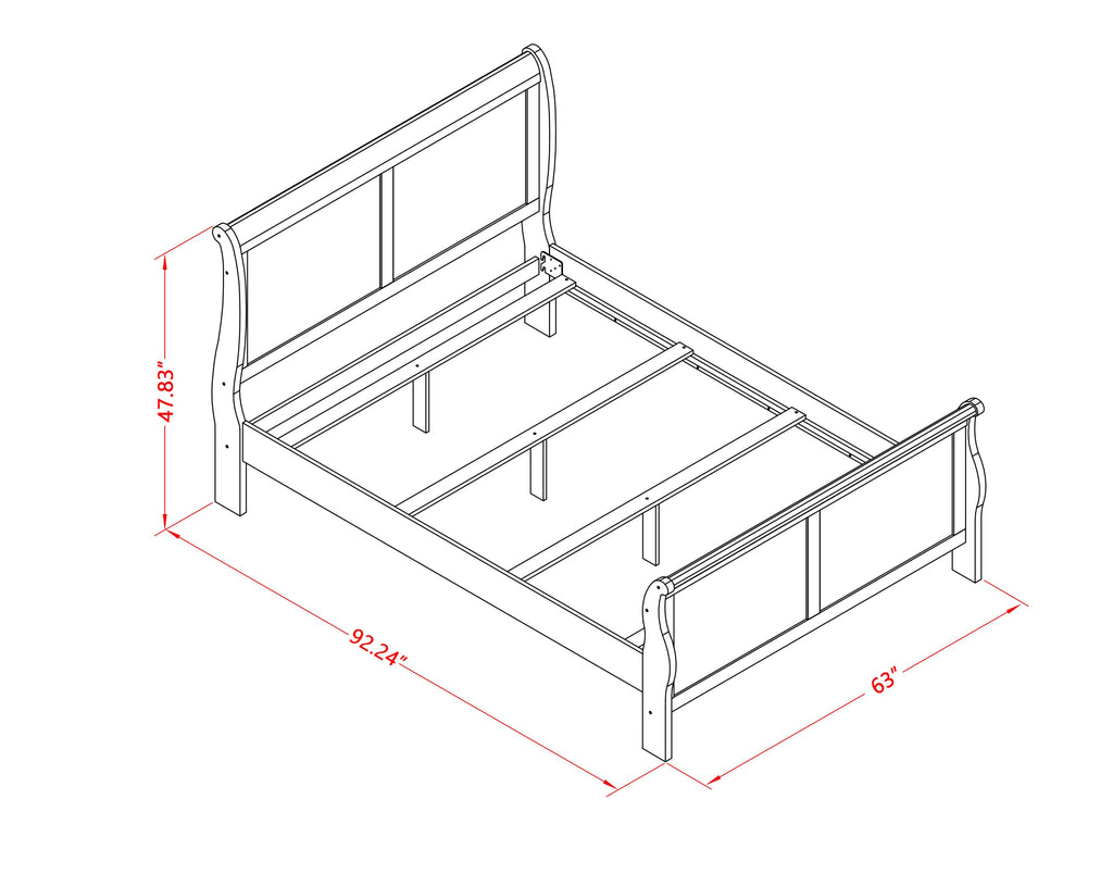 Cozy Queen Walnut Bedroom Set LP03-V5HGNT Includes Elegant Bed and Practical Nightstand Enhancements