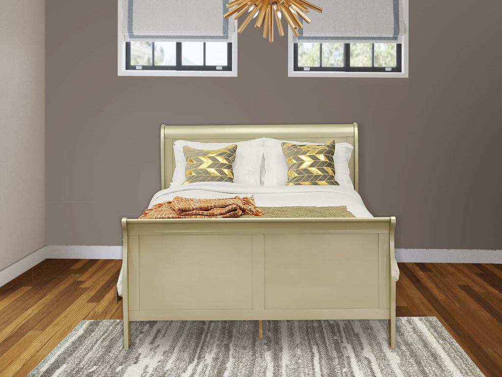 LP04-NUU6WE 
Luxurious Queen Bed in Metallic Gold - Louis Philippe Style