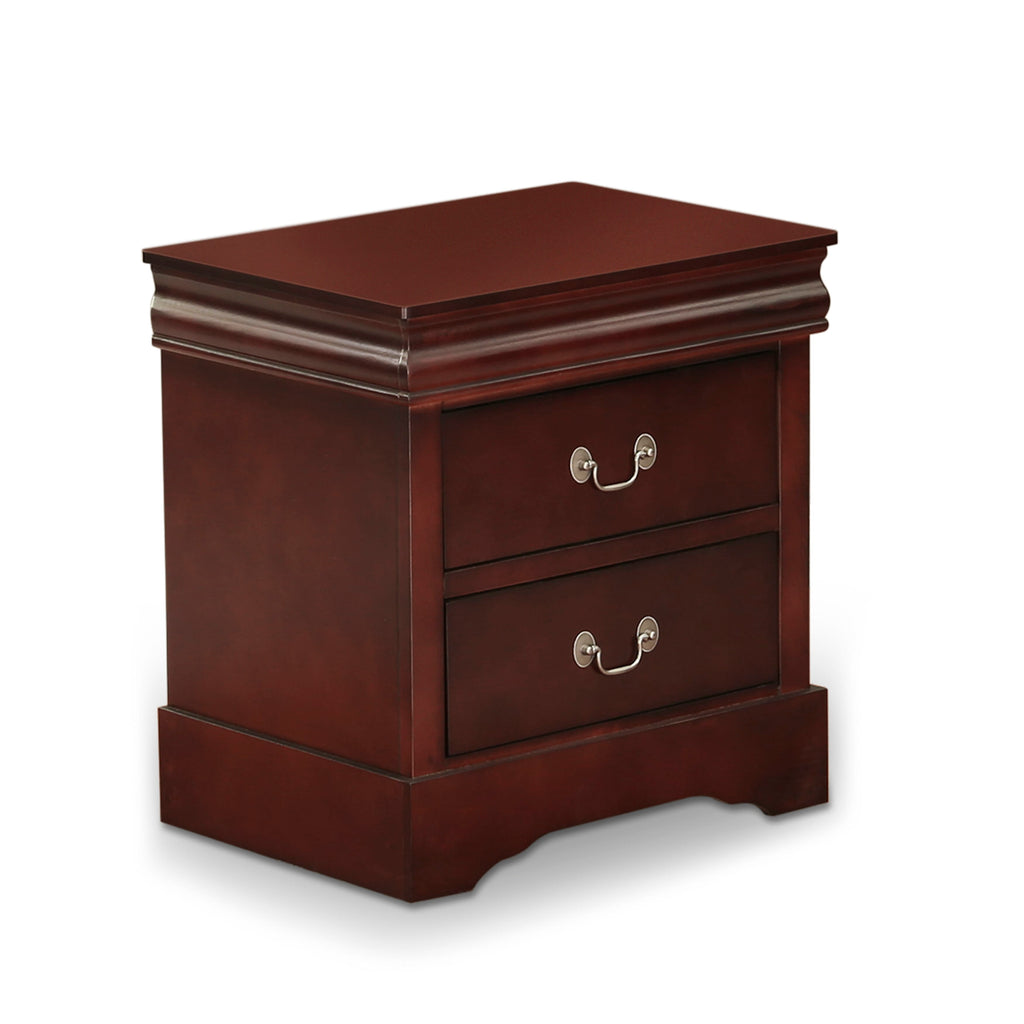 LP03-7903BJ Elegant Walnut Queen Bedroom Suite Including Bed & Nightstands Trio