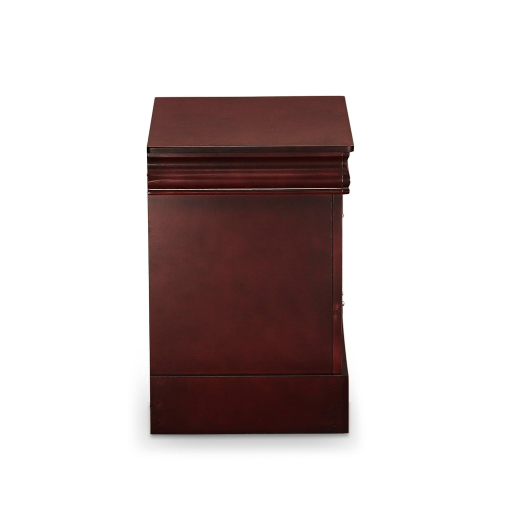 LP03-7903BJ Elegant Walnut Queen Bedroom Suite Including Bed & Nightstands Trio